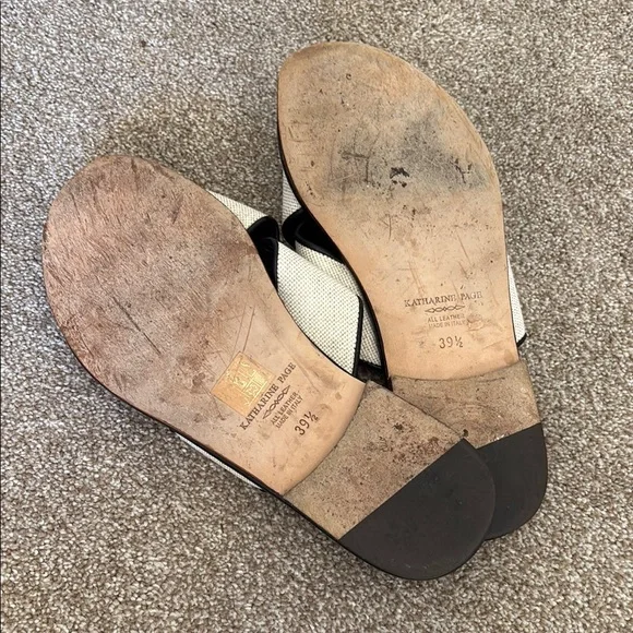 Katharine Page Black and Cream Slide Sandals - Picture 4 of 5